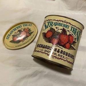Vintage Tin - Richardson and Robbins Strawberry Treat Tin